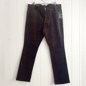 Lauren Ralph Lauren NWT  Courderoy Pants  Black Label Mid-Rise Sz 18W 32L Brown